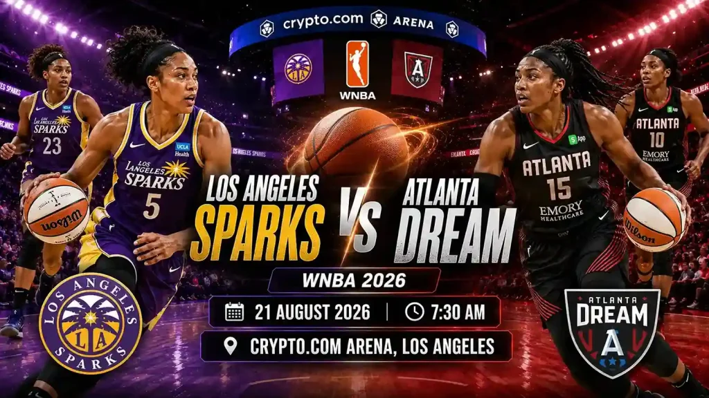 Current image: Los Angeles Sparks vs Atlanta Dream WNBA 2026 match preview banner – Todaymatch.