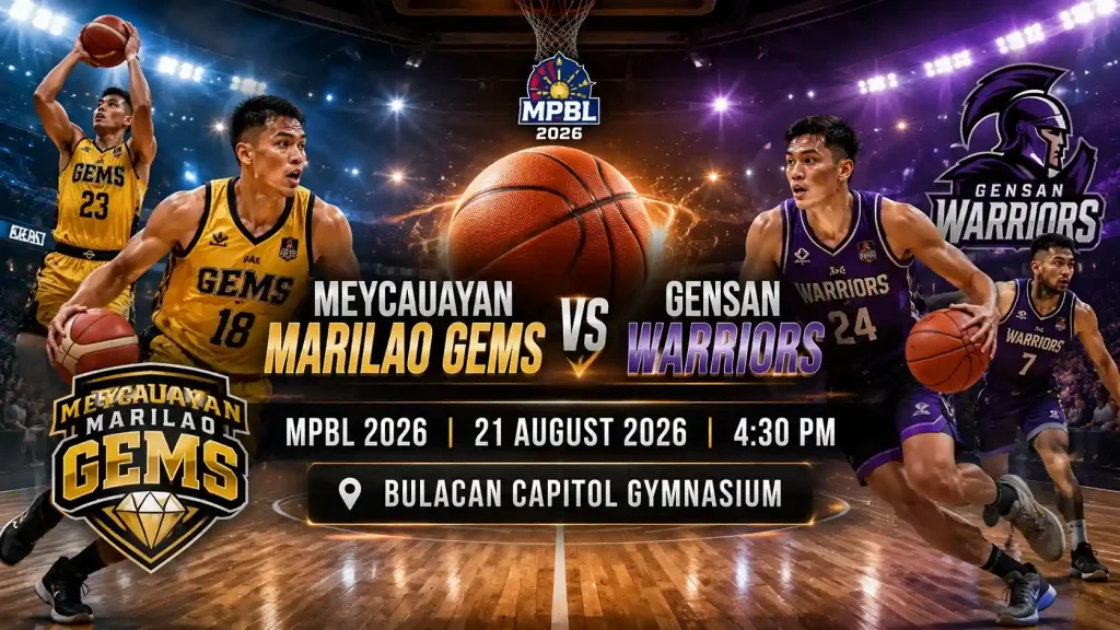Current image: Meycauayan Marilao Gems vs Gensan Warriors MPBL 2026 match preview banner – Todaymatch.