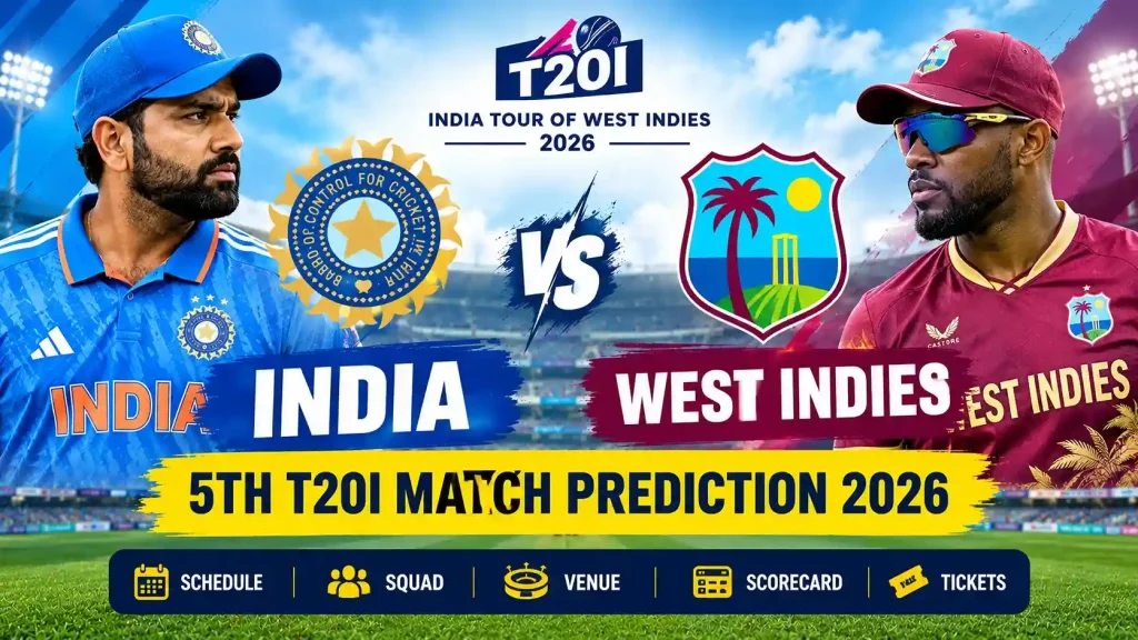 TodayMatches India vs West Indies 5th T20I Preview and Match Guide 2026