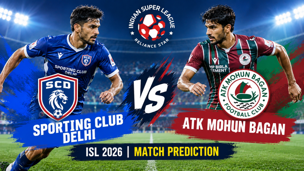 Current image: TodayMatches Sporting Club Delhi vs ATK Mohun Bagan ISL 2026 Prediction